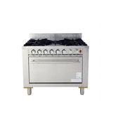 Masterchef MHO-4051S Heavy Duty Pro Series 5-Burner Commercial Gas Cooker with Oven Stainless Steel - Made in Korea