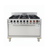 Masterchef MHO-4461CN Heavy Duty Pro Series 6-Burner Commercial Gas Cooker with Oven Stainless Steel - Made in Korea