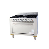 Masterchef MHO-4051S Heavy Duty Pro Series 5-Burner Commercial Gas Cooker with Oven Stainless Steel - Made in Korea