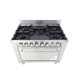 Masterchef MHO-4051S Heavy Duty Pro Series 5-Burner Commercial Gas Cooker with Oven Stainless Steel - Made in Korea