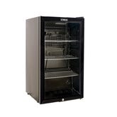 YMDA YCC110G Mini Glass Door Chiller 93L, Double Glass Layer Temperature Control, Adjustable Shelves, LED Lighting, Lock & Key Security, and 1-Year Warranty - ESMA Certified