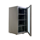 YMDA YCC110G Mini Glass Door Chiller 93L, Double Glass Layer Temperature Control, Adjustable Shelves, LED Lighting, Lock & Key Security, and 1-Year Warranty - ESMA Certified