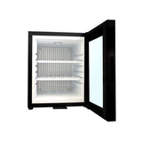 YMDA YCC30T Mini Glass Door Chiller 30L, Thermo electric Cooling with Zero Noise, Double Glass Laye , Adjustable Shelves , LED Lighting, Lock Key Security - ESMA CERTIFIED