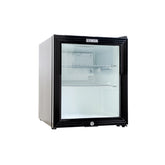 YMDA YCC60G Mini Glass Door Chiller 49L, Double Glass Temperature Control, Adjustable Shelves, LED Lighting, Lock Key Security, and 1-Year Warranty - Silver- ESMA Certified