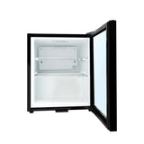 YMDA YCC60G Mini Glass Door Chiller 49L, Double Glass Temperature Control, Adjustable Shelves, LED Lighting, Lock Key Security, and 1-Year Warranty - Silver- ESMA Certified