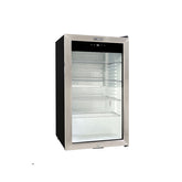 YMDA YCC90GS Mini Digital Glass Door Chiller 85L, European Sleek Touch Screen Design Control, Stainless Steel Door, LED Lighting, Lock & Key Security, and 1-Year Warranty - ESMA Certified