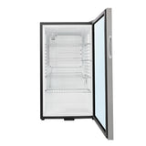 YMDA YCC90GS Mini Digital Glass Door Chiller 85L, European Sleek Touch Screen Design Control, Stainless Steel Door, LED Lighting, Lock & Key Security, and 1-Year Warranty - ESMA Certified