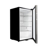 YMDA YCC90GS Mini Digital Glass Door Chiller 85L, European Sleek Touch Screen Design Control, Stainless Steel Door, LED Lighting, Lock & Key Security, and 1-Year Warranty - ESMA Certified