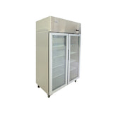 Masterchef YCF9402 Double Glass Door Stainless Steel Commercial Chiller 900L