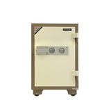 YAMADA YGW-60K Fireproof Heavy-Duty Security Safe Locker with 2 Keys and wheels - 1 Drawer and 1 Shelf