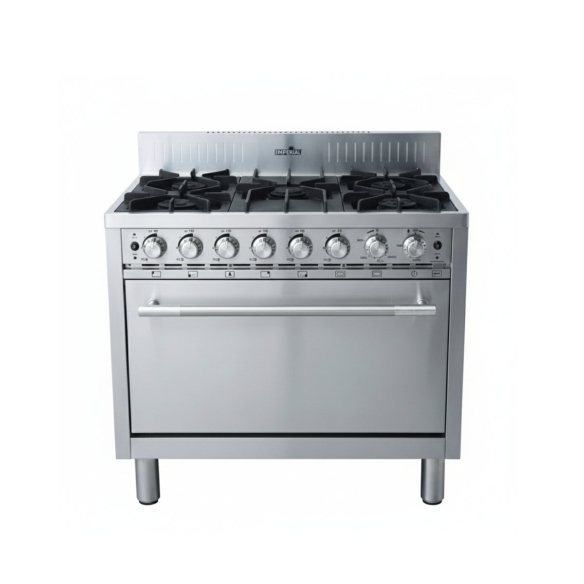 Masterchef MHO-3651S Heavy Duty Pro Series 5-Burner Commercial Gas Cooker with Oven Stainless Steel - Made in Korea