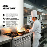 Masterchef MHO-3651S Heavy Duty Pro Series 5-Burner Commercial Gas Cooker with Oven Stainless Steel - Made in Korea