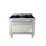 Masterchef MHO-4051S Heavy Duty Pro Series 5-Burner Commercial Gas Cooker with Oven Stainless Steel - Made in Korea