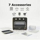 Masterchef MCAO222 Multi-Functional Air Fryer with 7 Accessories 3-Step Manual Controller, 22L ESMA Certified